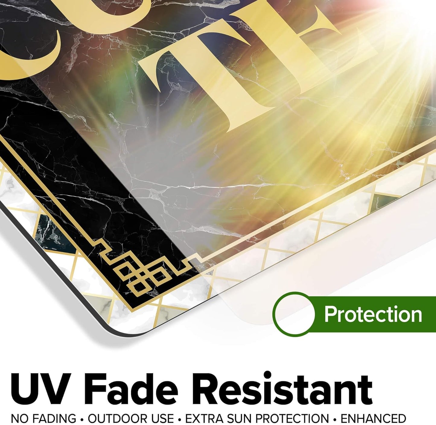 Custom Sign, Custom Street Sign, 11 Font Colors, 13 Font Styles, 4 Hole Options, 22 Sizes, 10x14 Inches, Rust Free DiBound, Fade Resistant, Made in USA by My Sign Center (Marble Tile)