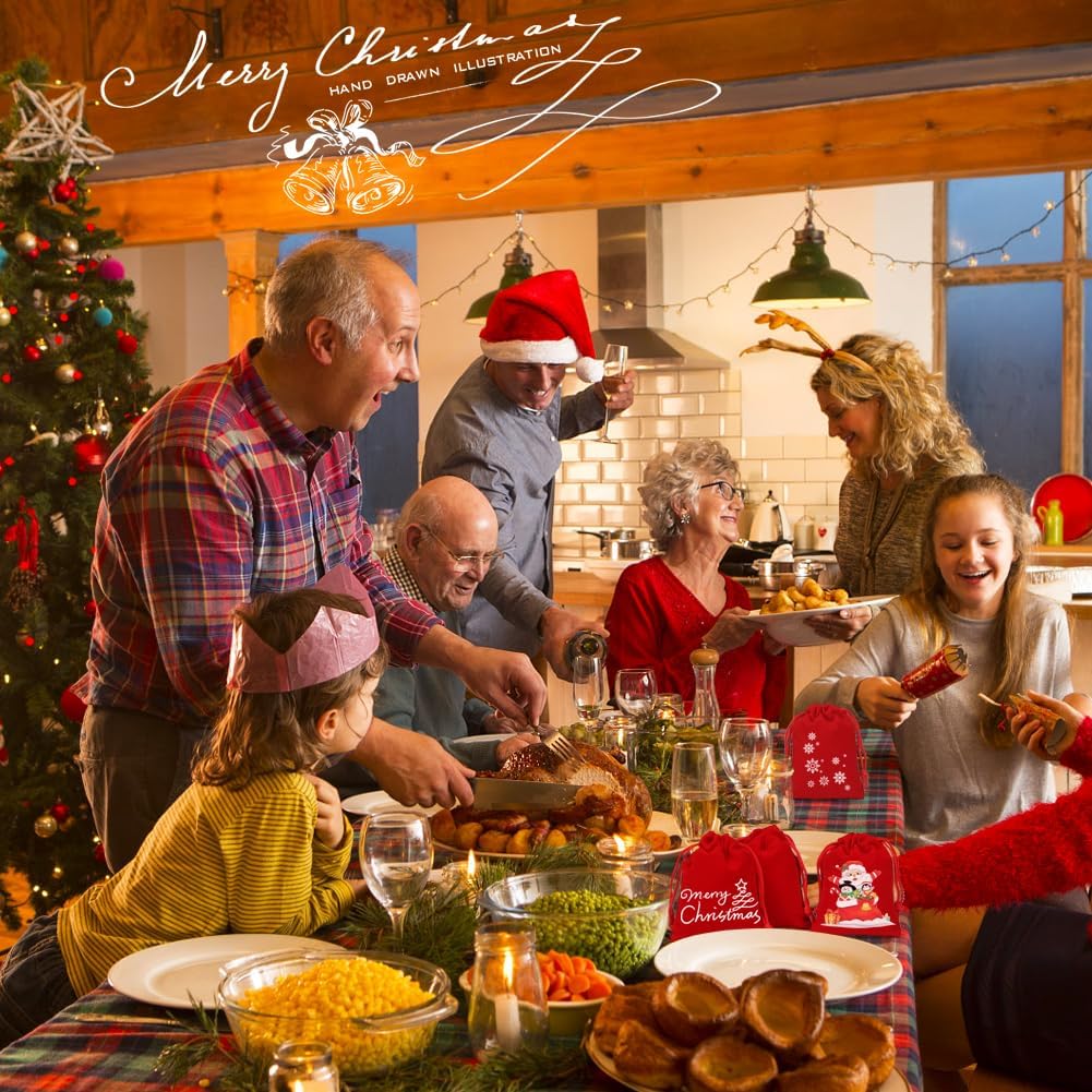 Shintop 50pcs Little velvet bags, 3x4inch Red Drawstring Gift Bags Small Jewelry pouches Coin Purse for Christmas Small Business Party Favor