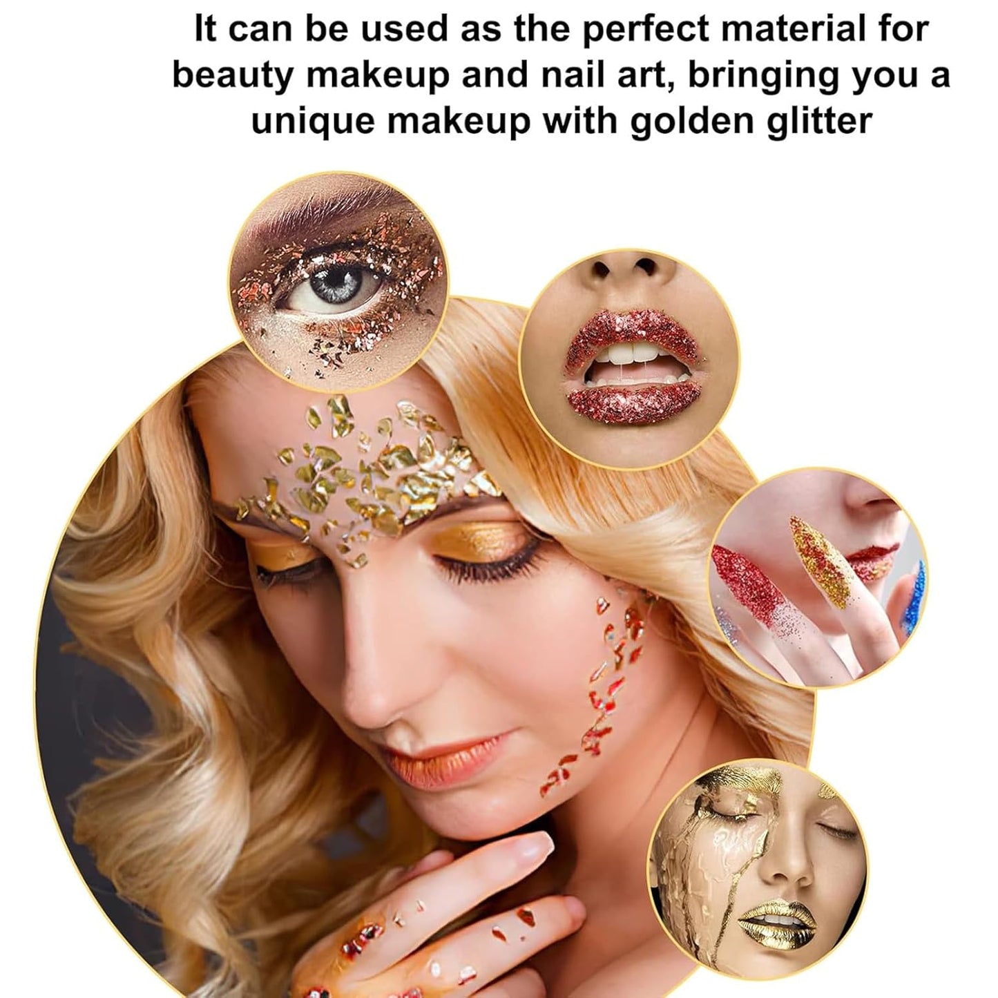 Edible Gold Leaf, Gold Leaf Cake Decoration Gold Flakes Food Gold Foil Decoration Baking Gold Foil Decor Chocolates Decor Gold Leaf Sheets for Cooking Dessert Decoration Crafts Makeup (Gold and Rose Gold)