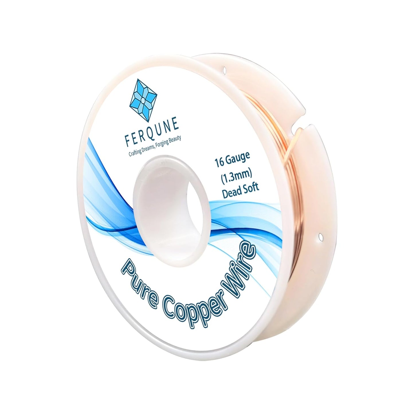 16 Gauge Pure Copper Wire for Jewelry Making, Crafts, DIY Making, and Gardening, 99.9% Solid Bare Copper Wire, 0.22LB, 50Feet