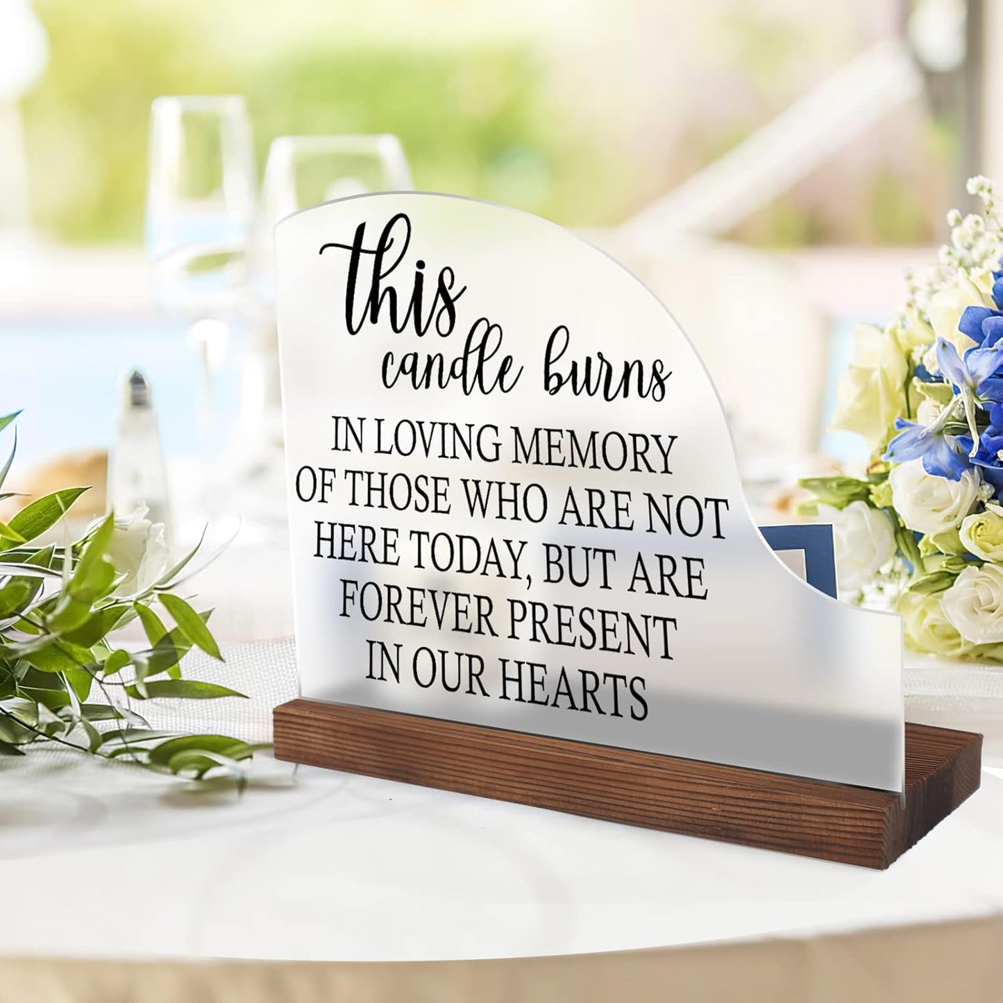 Memorial Table Sign for Weddings & Receptions - Sympathy Gift in Loving Memory - Wooden Welcome Rustic Sign for Gifts & Anniversaries