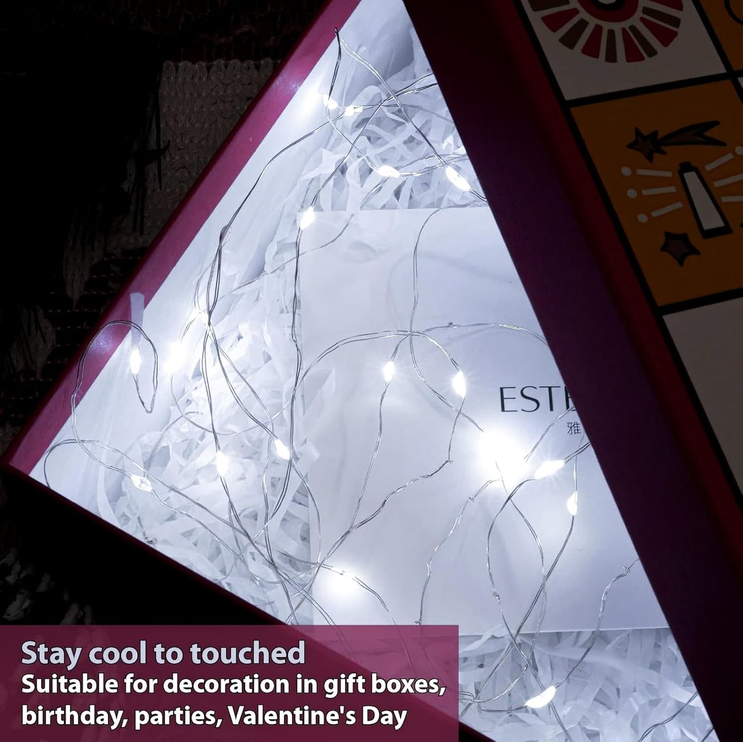 HXWEIYE 6 Pack White Fairy Lights Battery Operated, 7ft 20LED Mini Fairy Mason Jar String Light, Waterproof Firefly Starry Lights for DIY Wedding Party Bedroom Patio Christmas Décor