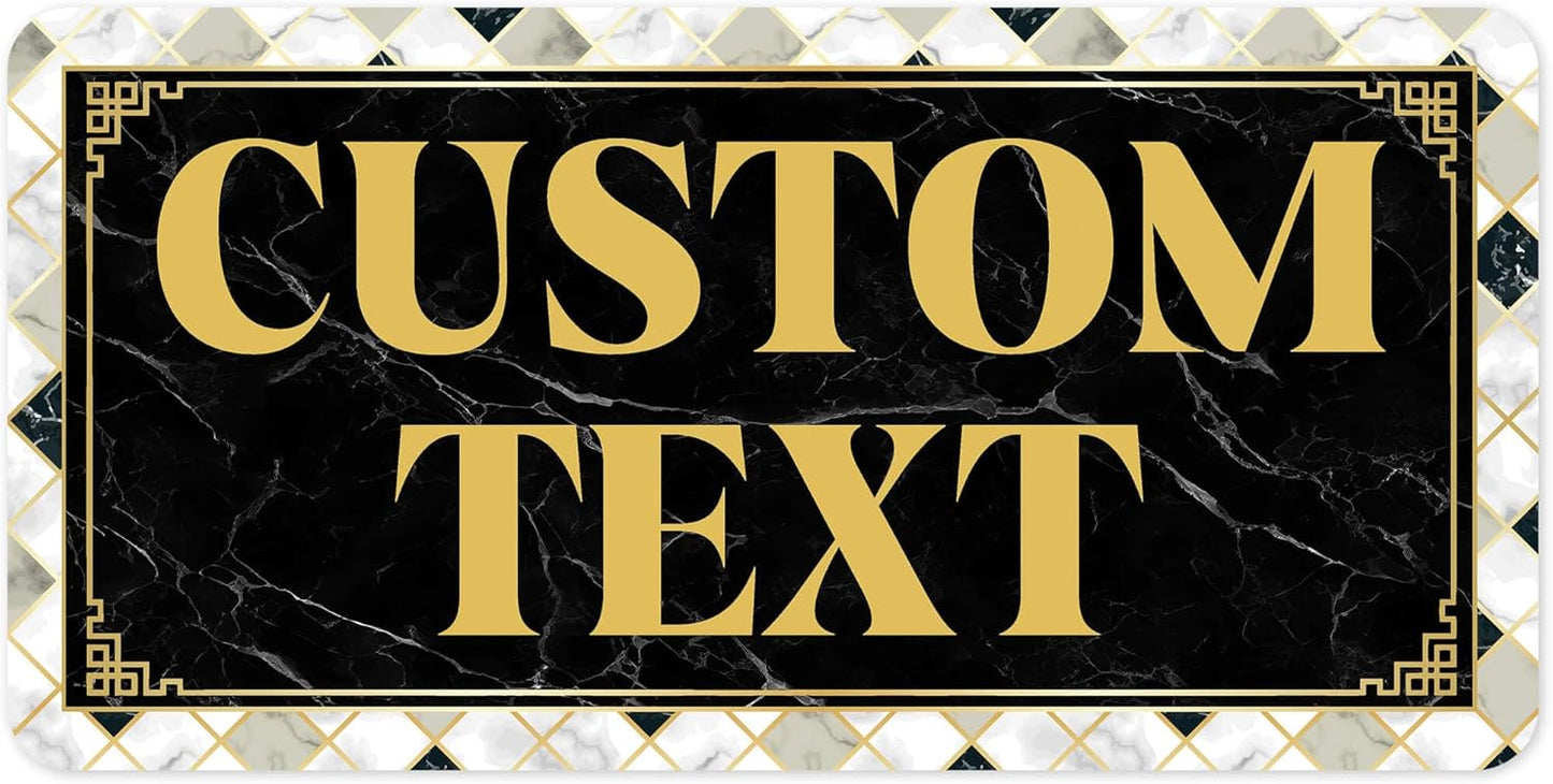 Custom Sign, Custom Street Sign, 11 Font Colors, 13 Font Styles, 4 Hole Options, 22 Sizes, 6x12 Inches, Rust Free DiBound, Fade Resistant, Made in USA by My Sign Center (Marble Tile)
