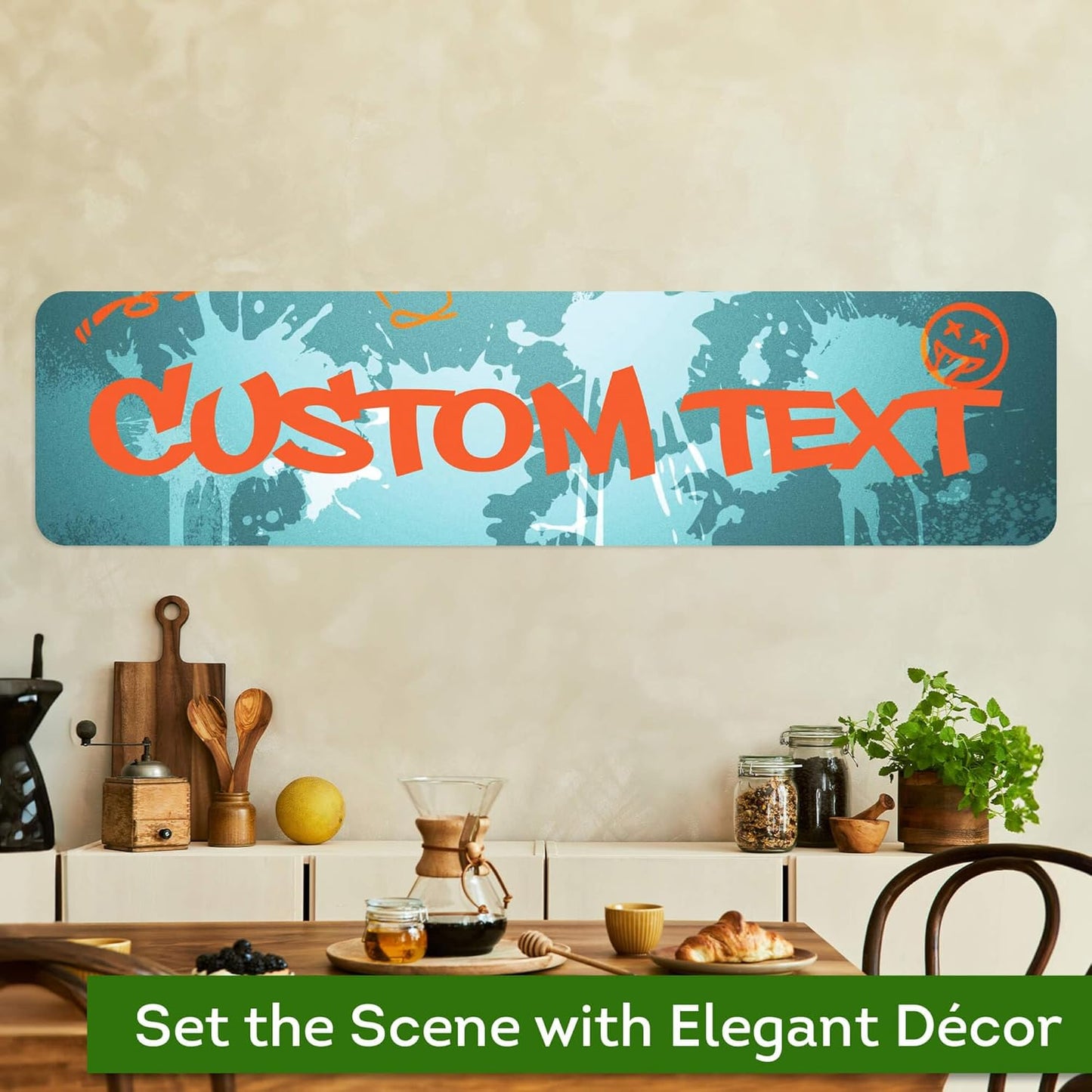 Custom Sign, Custom Street Sign, 11 Font Colors, 13 Font Styles, 4 Hole Options, 22 Sizes, 12x48 Inches, Rust Free DiBound, Fade Resistant, Made in USA by My Sign Center (Graffiti)