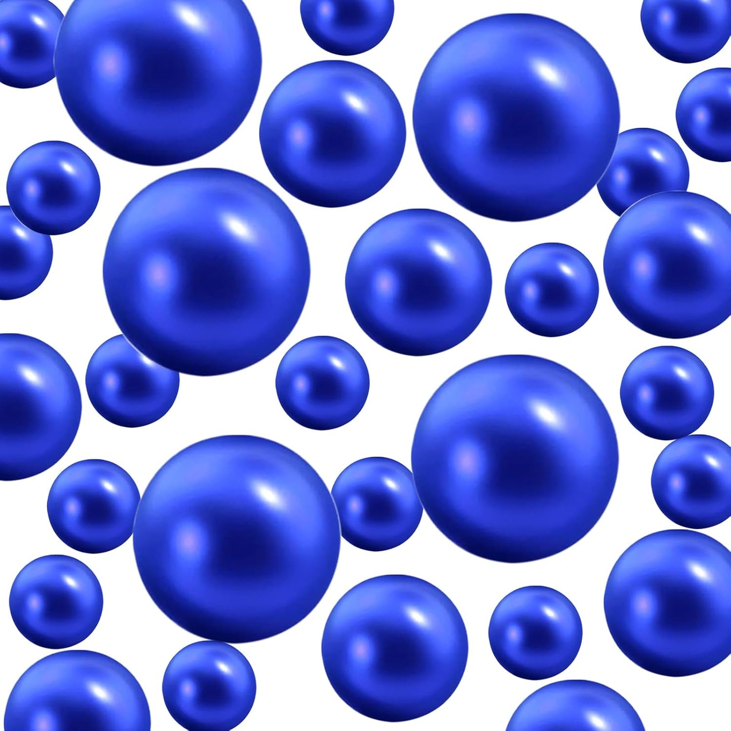 300Pcs Vase Filler RoyalBlue No Hole Faux Pearl Beads for Vase Filling Decorations, Candle Centerpieces, Wedding Centerpieces, Home Party Decor (8/14/20mm)