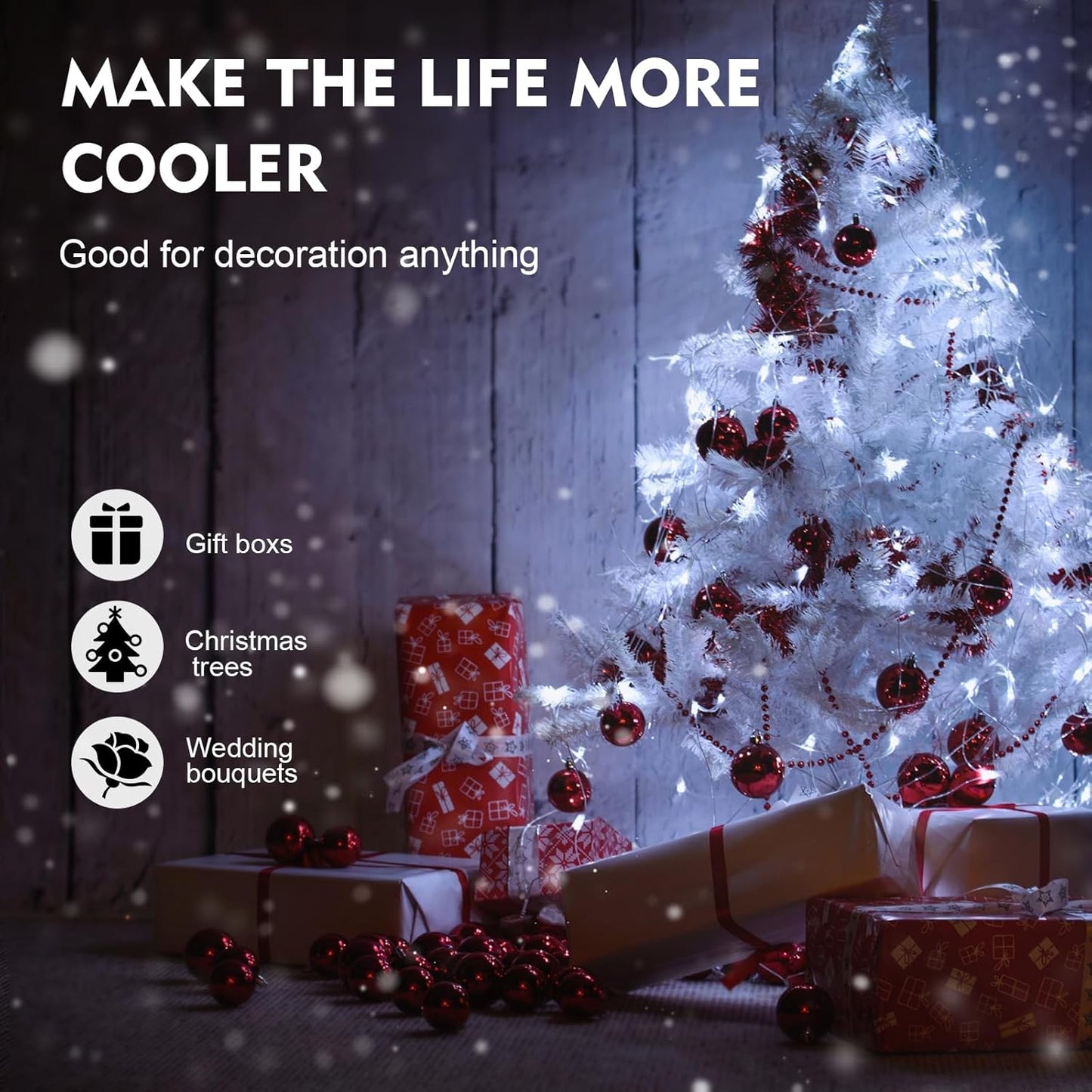 Aogist Led Fairy Lights 3 Modes Battery Operated String Lights Waterproof Silver Wire 7 Feet Firefly Starry Moon Mason Jar Lights for DIY Wedding Party Christmas (6-Colors, 12 Pack)