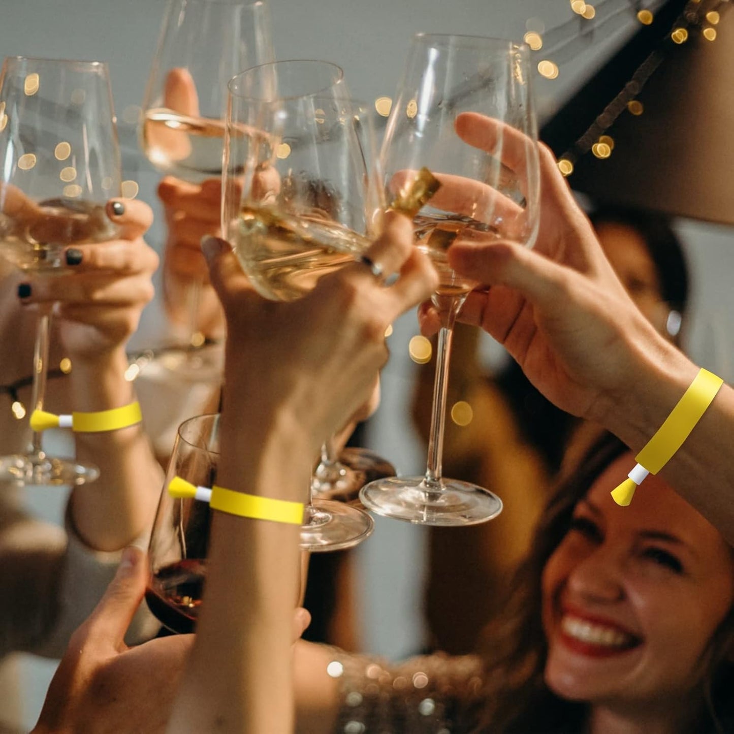 Green-Power America 100 Pcs Cloth Event Wristbands, Event Wristbands, Colored Wrist Bands for Events, for Lightweight Concert Wrist Strap for Activities, Party Bracelets for Events (Color : Yellow)