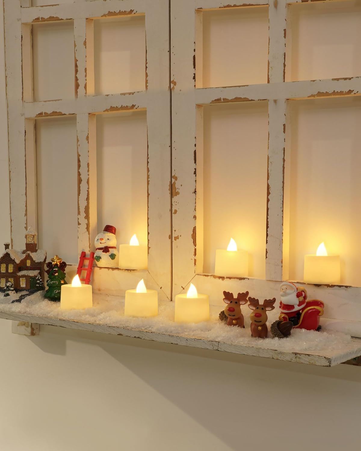 Amagic 100 Pack LED Tea lights, Flameless Votive Candles, Lasting Electric Fake Small Candles, Battery Operated Tealights Candles for Halloween, Christmas, Home Decor, Wedding, Party, Festival (White)