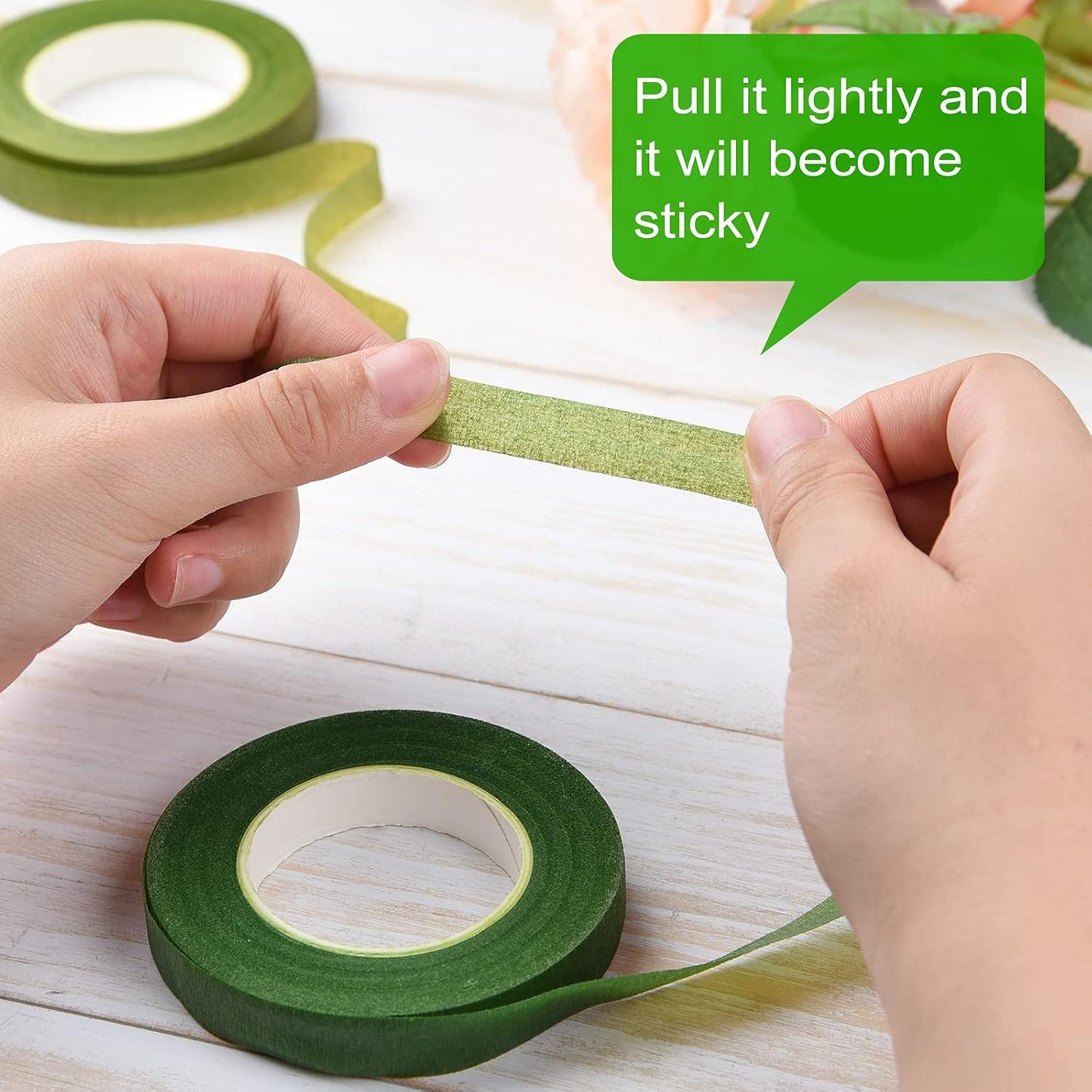 CHRORINE Floral Arrangement Kit Floral Tapes 22 Guage Floral Stem Wire 26 Gauge Green Floral Wire for Bouquet Wreath Making Supplies