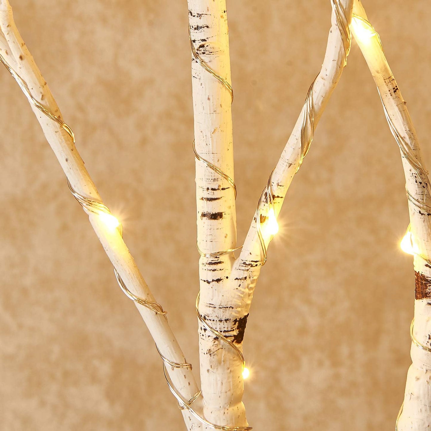Hairui Lighted Birch Branches Battery Operated with 8 Functions 100 Multi Color and Warm White Lights, Pre Lit Twig Branches for Easter Christmas Party Room Decoration