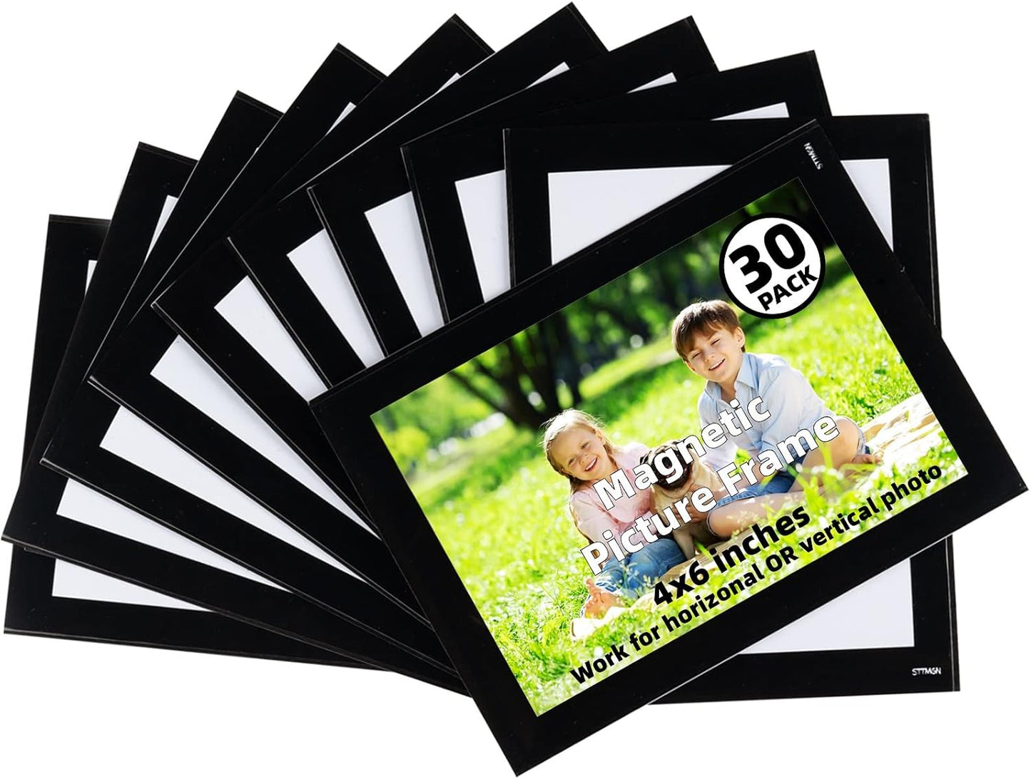 Magnetic Picture Frames for Refrigerator (4"X6",30 Pack),Magnet Photo Frame Pockets/Greeting Card Sleeve,Decorations for Lockers