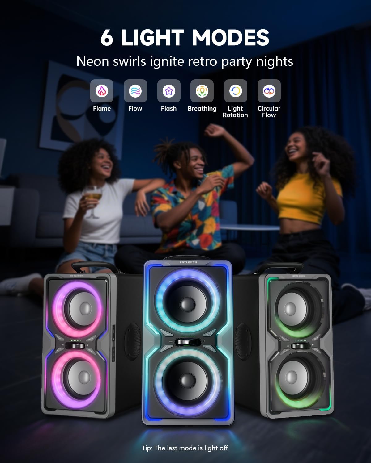 Hotlemon Large Bluetooth Speaker: 240W Peak Powerful Loud Sound with Deep Bass, 15H Playtime, Fast Charge, TWS, Portable Wireless Speakers for Outdoor, Party, Beach, Backyard, Home, Outside (Silver)