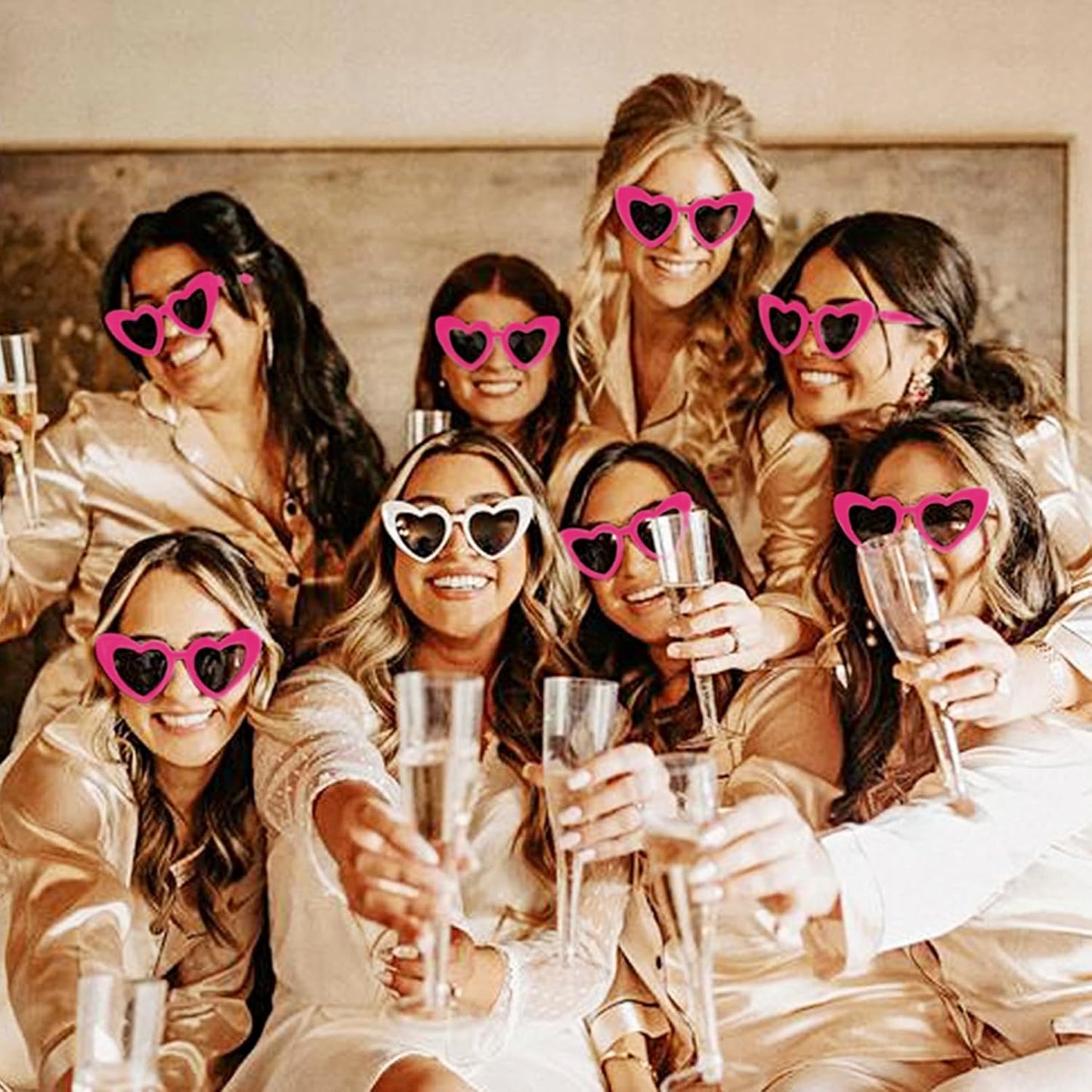 YOGFIT Heart Sunglasses for Women Fashion Classic Love Eye Protection Sunglasses Vintage Cute Heart Sunglasses