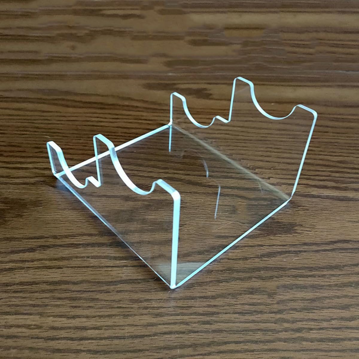 Microphone stand, transparent acrylic microphone base, microphone display stand Display Stand, Clear Desktop Holder for 2 Mics, Transparent Organizer Base