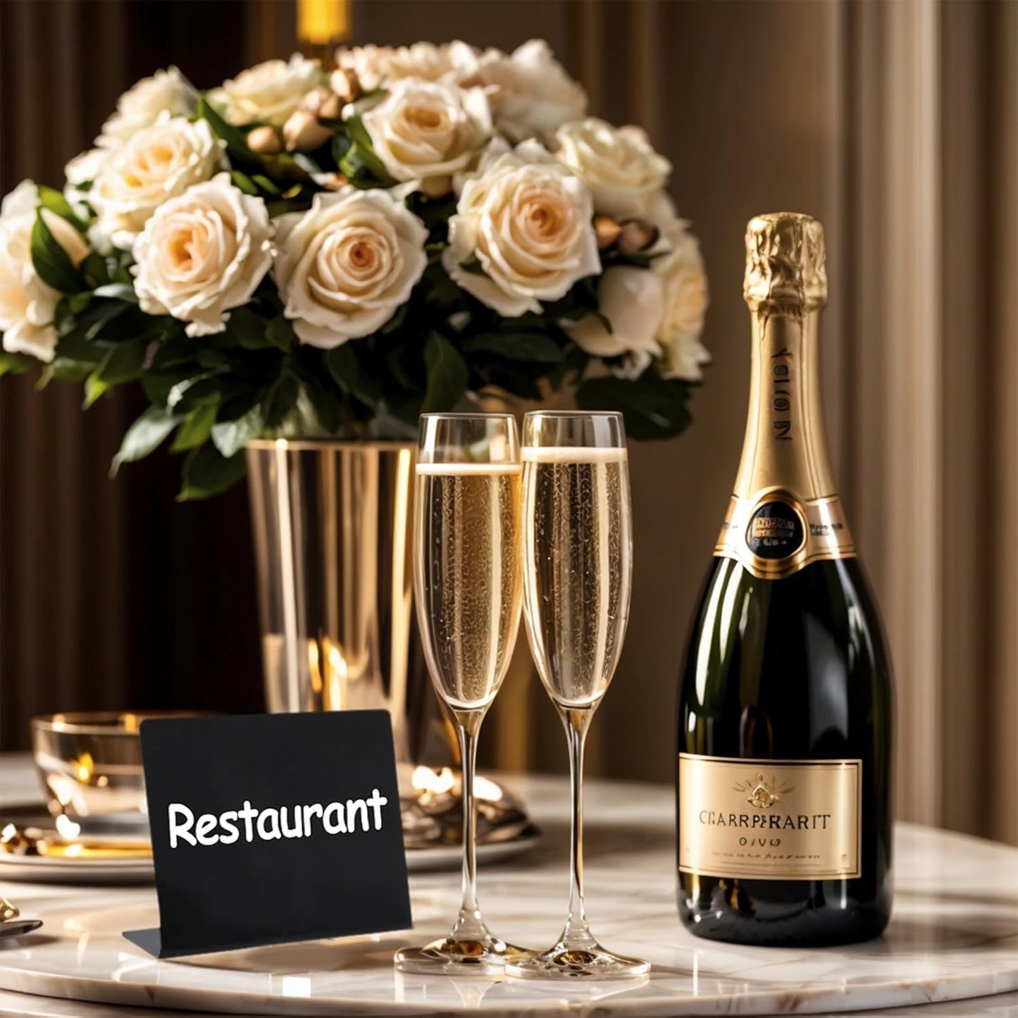 50Pcs Food Labels for Party Buffet PVC Erasable Writing Pad Mini Chalkboard Signs Thickened and Durable Occasions are Birthday Bakery Wedding Price Display Boards