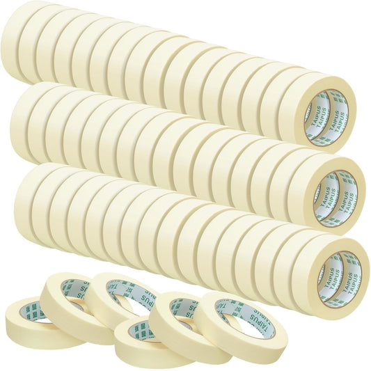 Masking Tape Bulk General Purpose Masking Painting Tape 55 Yards for Painting Home Office School Stationery Arts Crafts Basic Use, Easy Removal(72 Rolls,0.8 Inch)