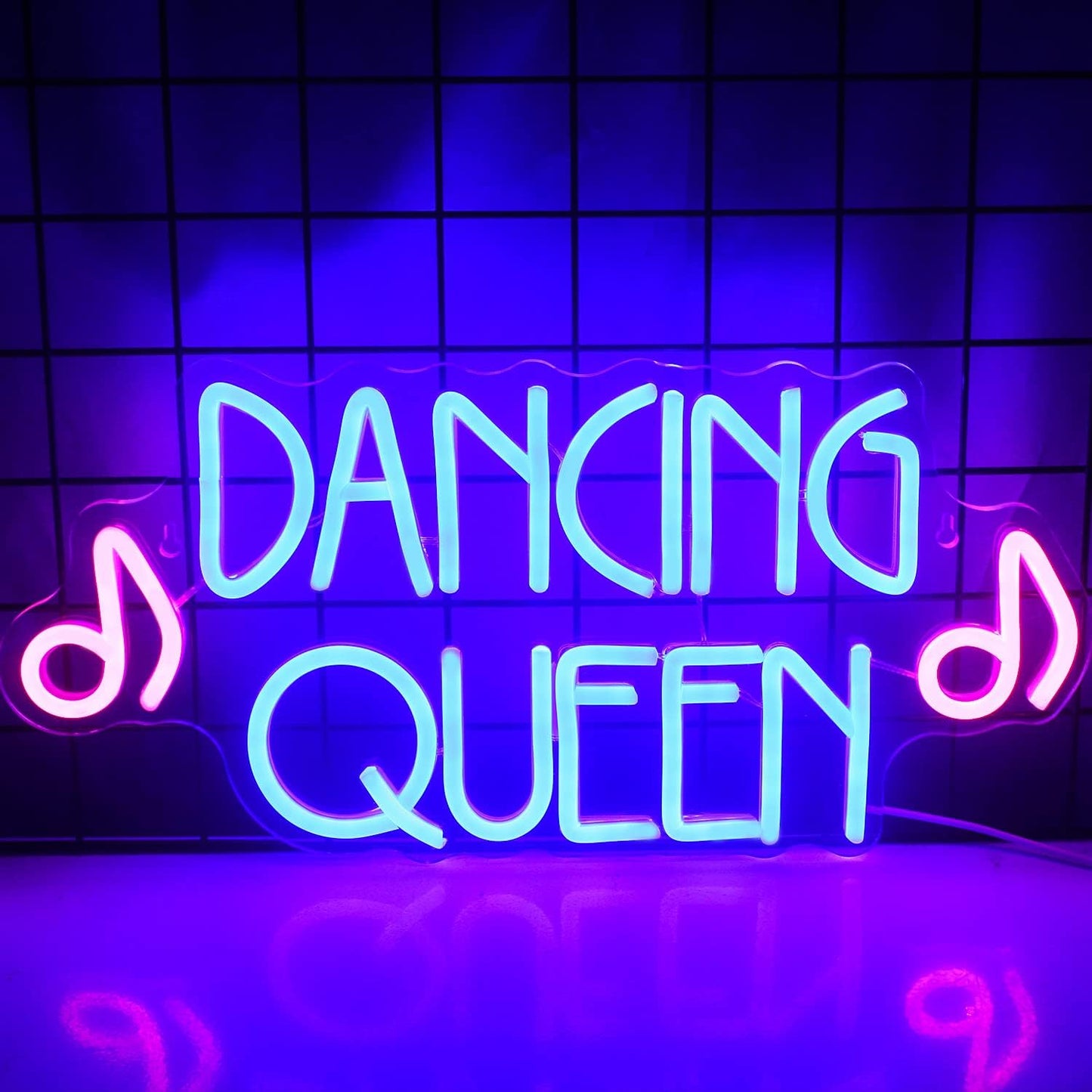Dancing Queen Neon Sign Dance Led Sign Purple Neon Lights Dance Club Lights Up Sign USB Powered Switch Neon Signs for Wall Decor Dance Studio Dancing Party Bar Dance Club (16.5 * 7.9 inch)