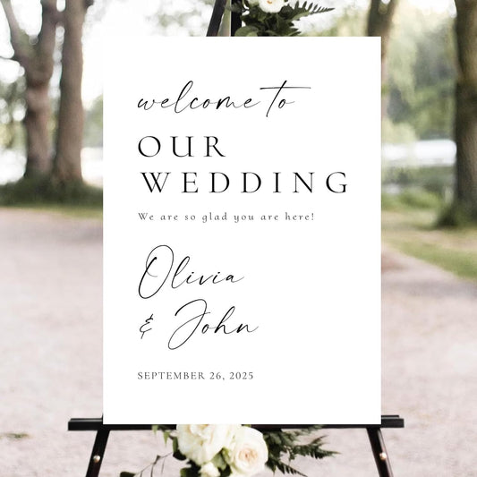 Personalized Wedding Welcome Sign, Welcome Wedding Sign, Welcome To Our Wedding Sign, Wedding Signs For Reception, Custom Wedding Welcome Sign Board, Wedding Signs, Welcome Wedding Outdoor Sign #12