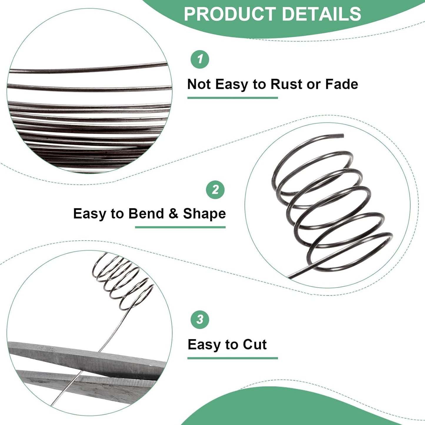 0.6 mm/22 Gauge Copper Wire for Jewelry Making, 13.1FT Copper Beading Craft Wire for Jewelry/Weaving/DIY Crafting/Planting, Color-Retaining [4M, Metallic Black]