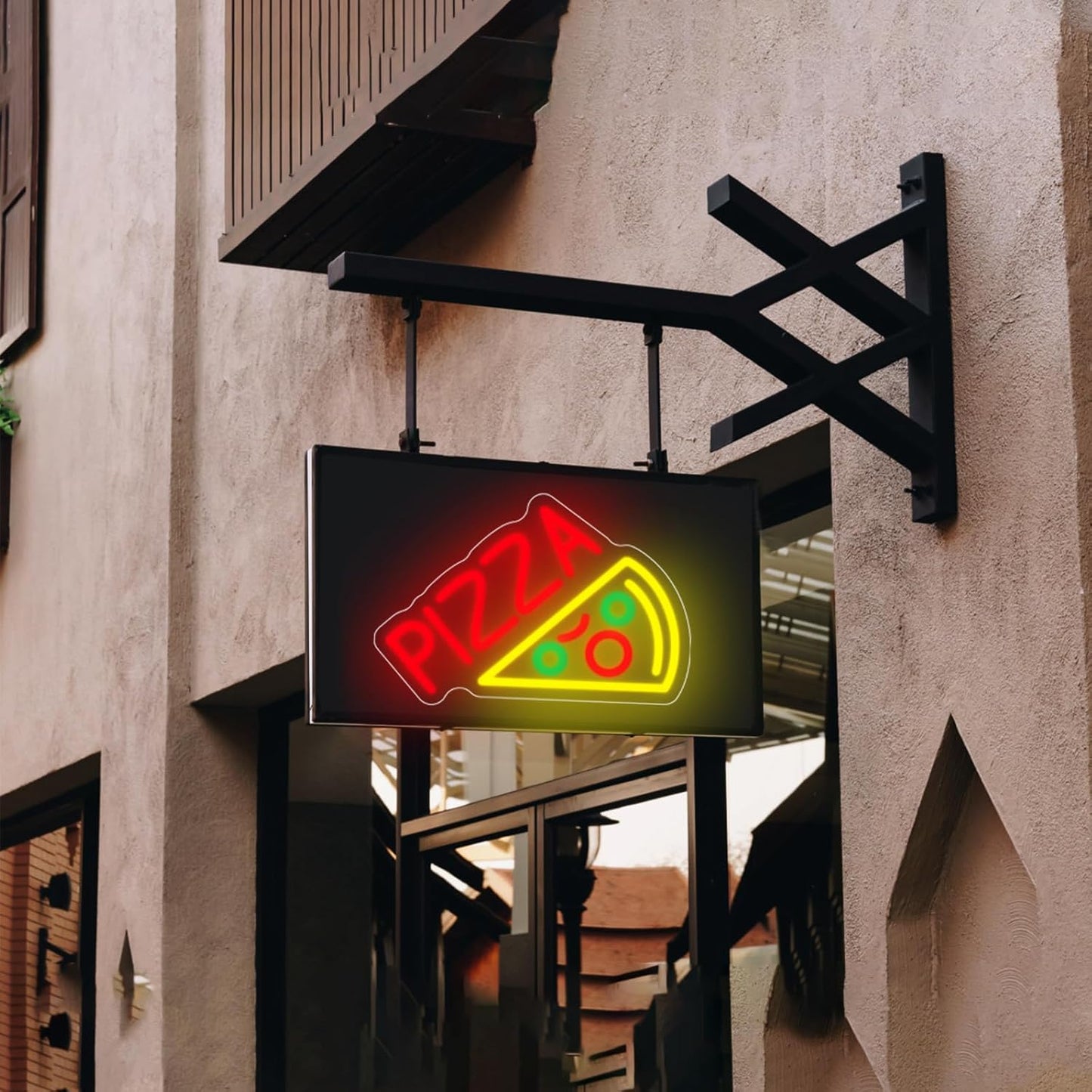 Pizza Neon Sign Neon Pizza Signs for Business, Pizza Night Light Pizza Decor Pizza Party Decorations Food Neon Sign for Pizzeria Restaurants Kitchens Shops Parties, 11.8" x 8"