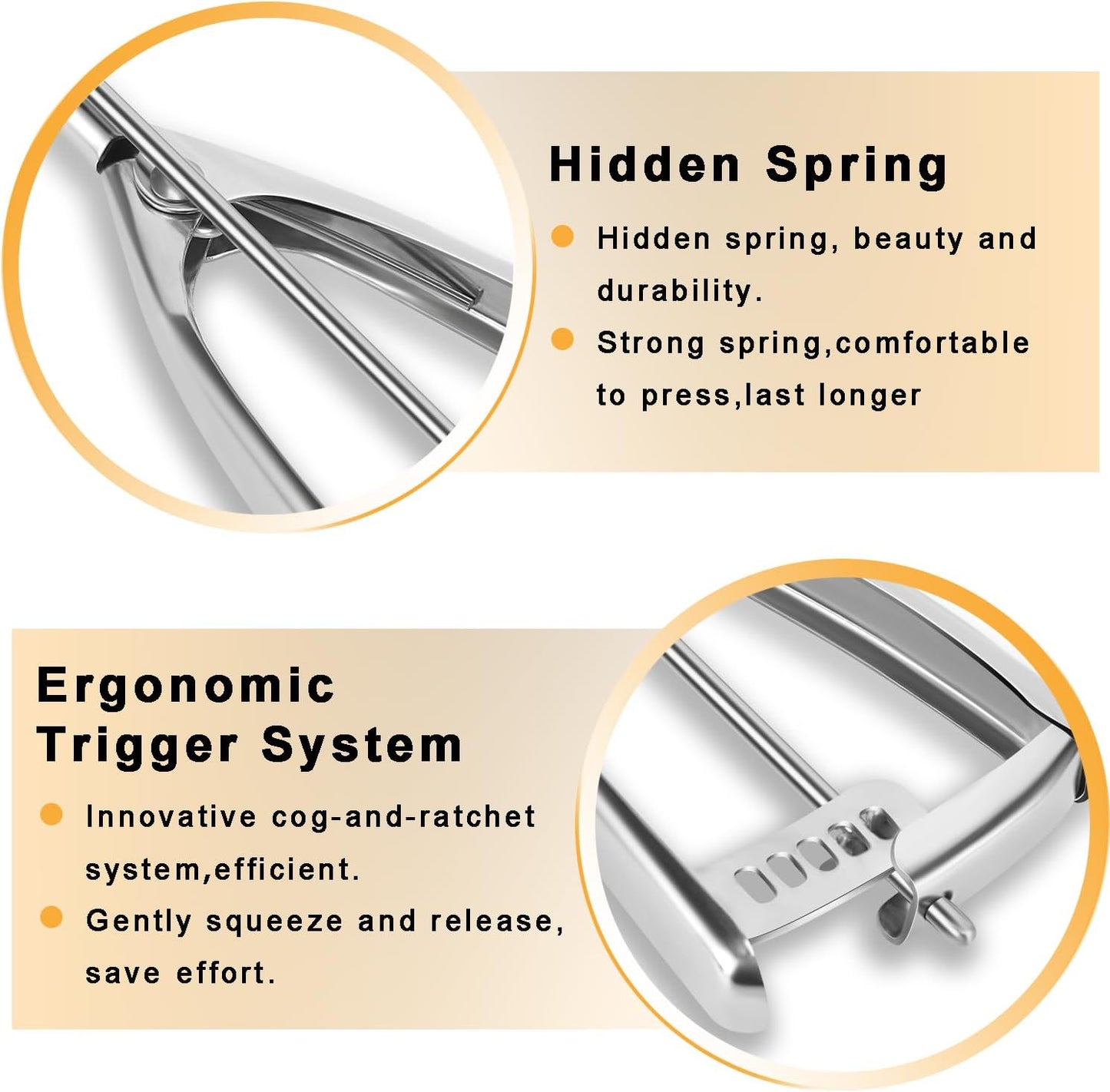 Mini Cookie & Melon Ball Scoop, 2 Teaspoon/10ml/0.33 OZ, 18/8 Stainless Steel