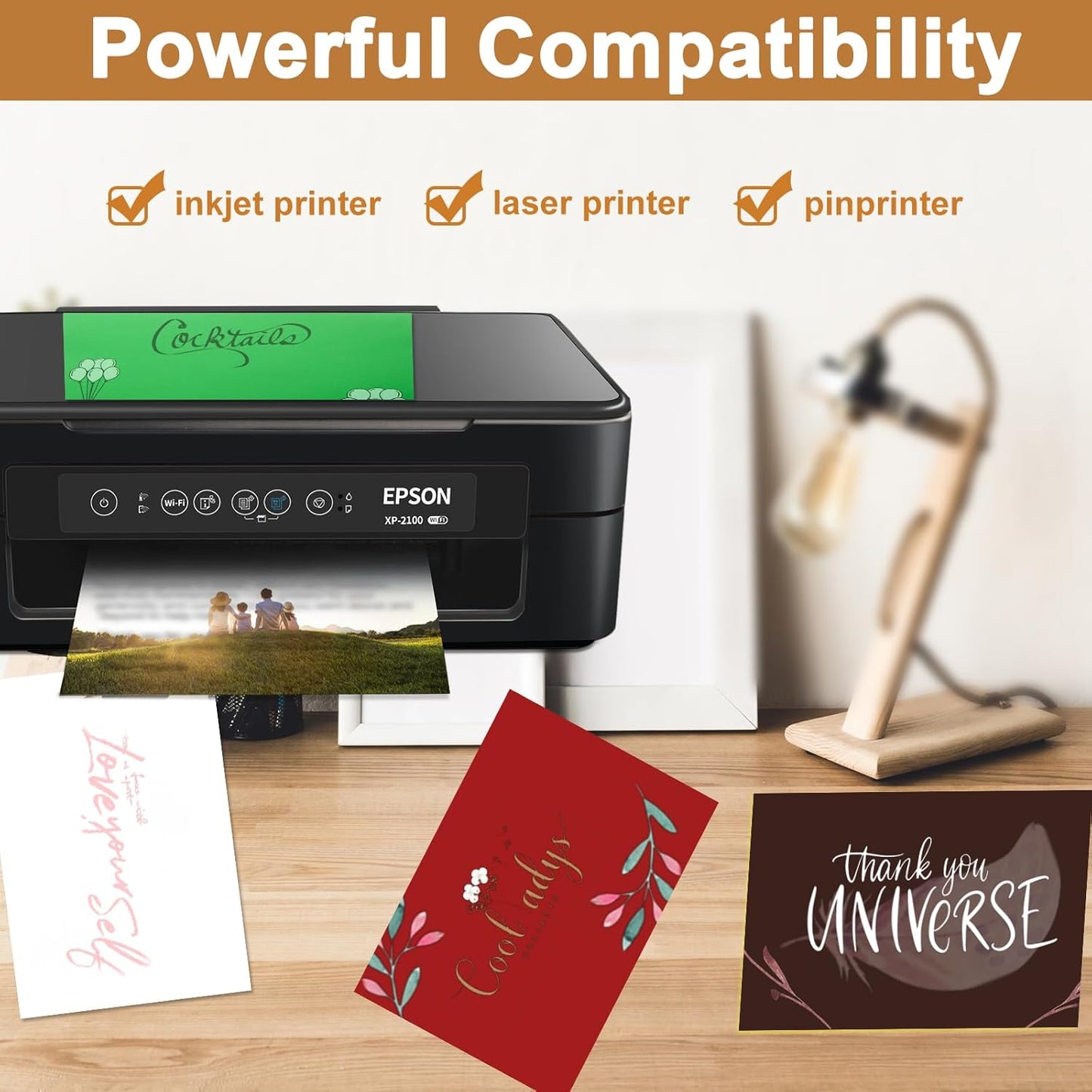 120 Sheets Coffee Color Cardstock 8.5 x 11 Printer Paper, 92lb Dark Brown Card stock for DIY Cards Making, Crafting, Thank You Cards, Invitations, Menus