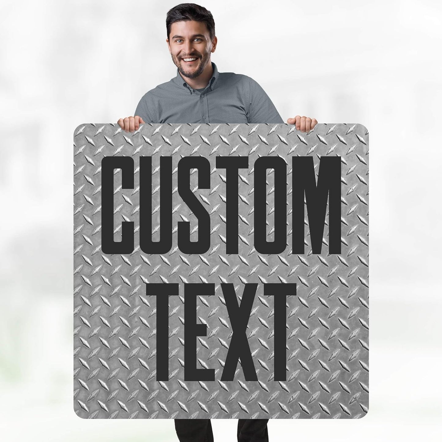 Custom Sign, Custom Street Sign, 11 Font Colors, 13 Font Styles, 4 Hole Options, 22 Sizes, 36x36 Inches, Rust Free DiBound, Fade Resistant, Made in USA by My Sign Center (Diamond Metal)