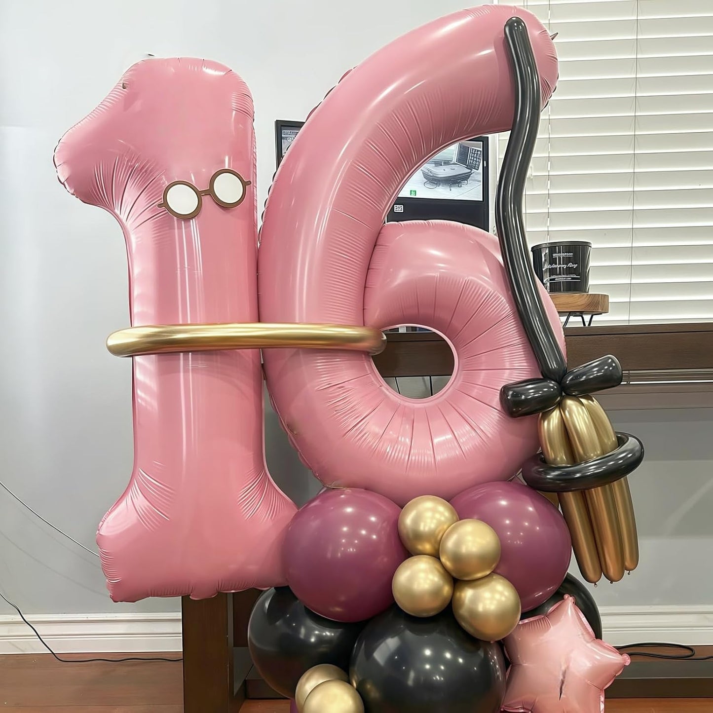 Number 15 Balloon Pastel Pink, Giant Number 1 & 5 Helium Foil Balloon for Girls 15th Birthday Decor, 40 Inch Self Inflating Mylar 15 Balloon Number for Women Anniversary Party Decorations Supplies