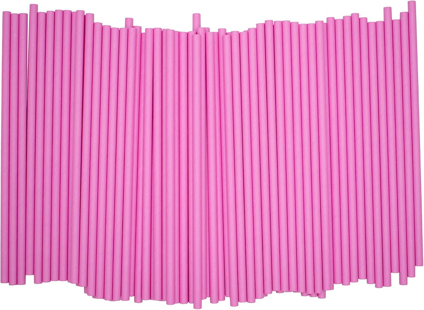 Pack of 300 Pastel Pink Biodegradable 4-Ply Paper Drinking Straws (Compostable, Non-toxic, BPA-free)