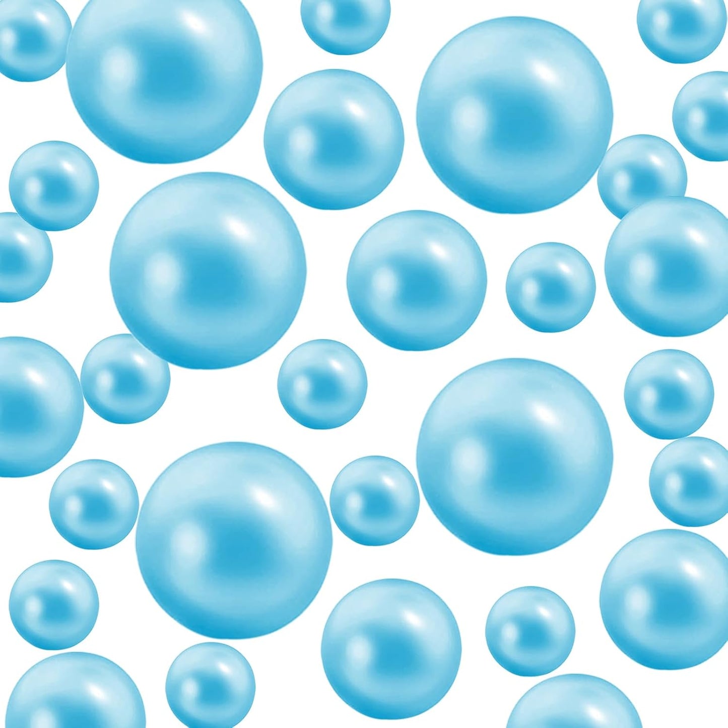 300Pcs Vase Filler Lightblue No Hole Faux Pearl Beads for Vase Filling Decorations, Candle Centerpieces, Wedding Centerpieces, Home Party Decor (8/14/20mm)