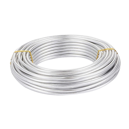 FASHEWELRY 6 Gauge Aluminum Craft Wire 52 ft Silver Metal Bendable Sculpting Wire for Jewelry Making Finding Craft DIY Skeleton 4mm
