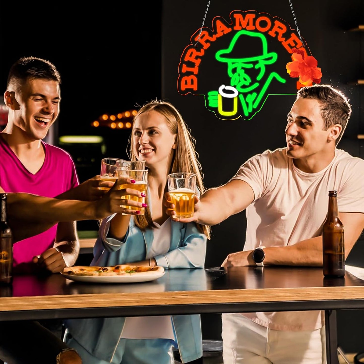 Beer Neon Sign Italian Italy Beer Retro LED Neon Sign for Wall Decor for Man Cave Light Up Sign for Bedroom Home Bar Shop Pub Bistro Party Hotel Game Room Decor Gifts