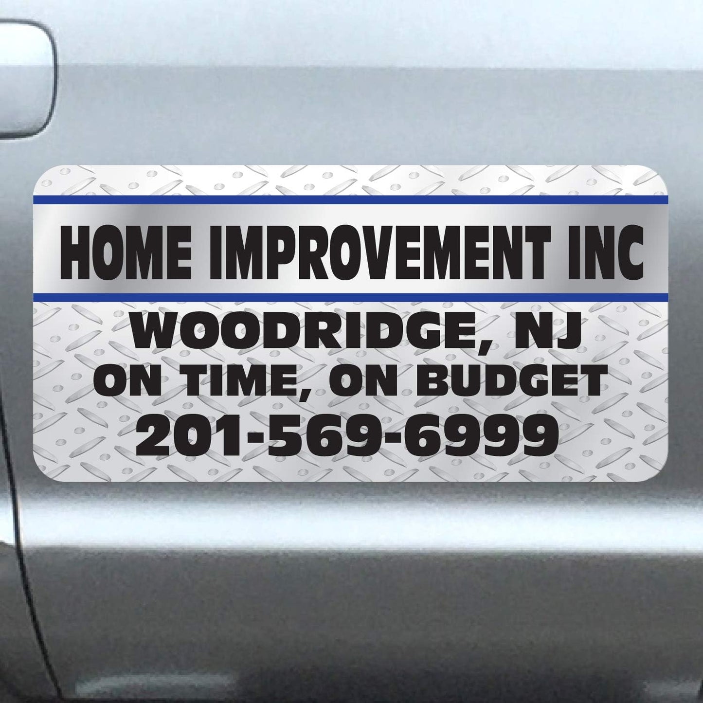 Vehicle Magnets sign With Custom Lettering 12" X 24" (Set of 2) -Landscape, Construction, Handy man, Plumbing, car repair shop- Metal Plate