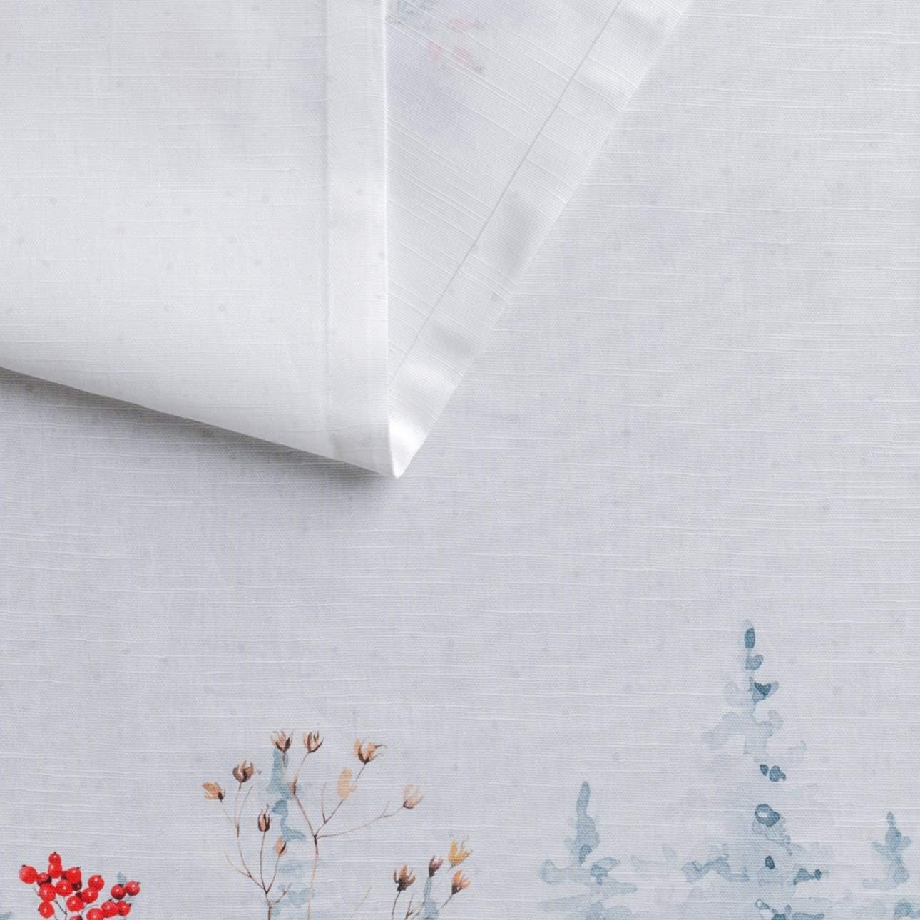 Maison d' Hermine Table Runner 100% Cotton Single Layer Table Runners 90 inches Long for Thanksgiving Christmas Decorations Home Kitchen Dining Party Wedding (Morzine, 14.5" x 90")