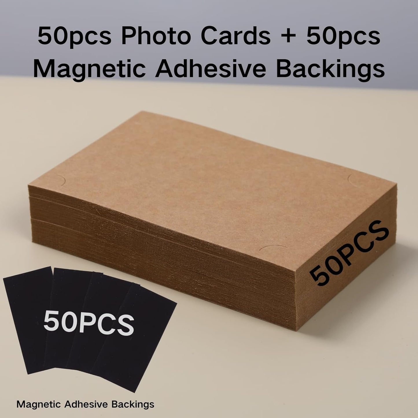 50 Pack 4x6 Magnetic Picture Frames for Refrigerator | Paper Picture Frame with Bowtie | Magnetic Photo Holders for Wire Wall Grid Panel, Locker, Classroom,Wedding,Homes, Decor - Khaki