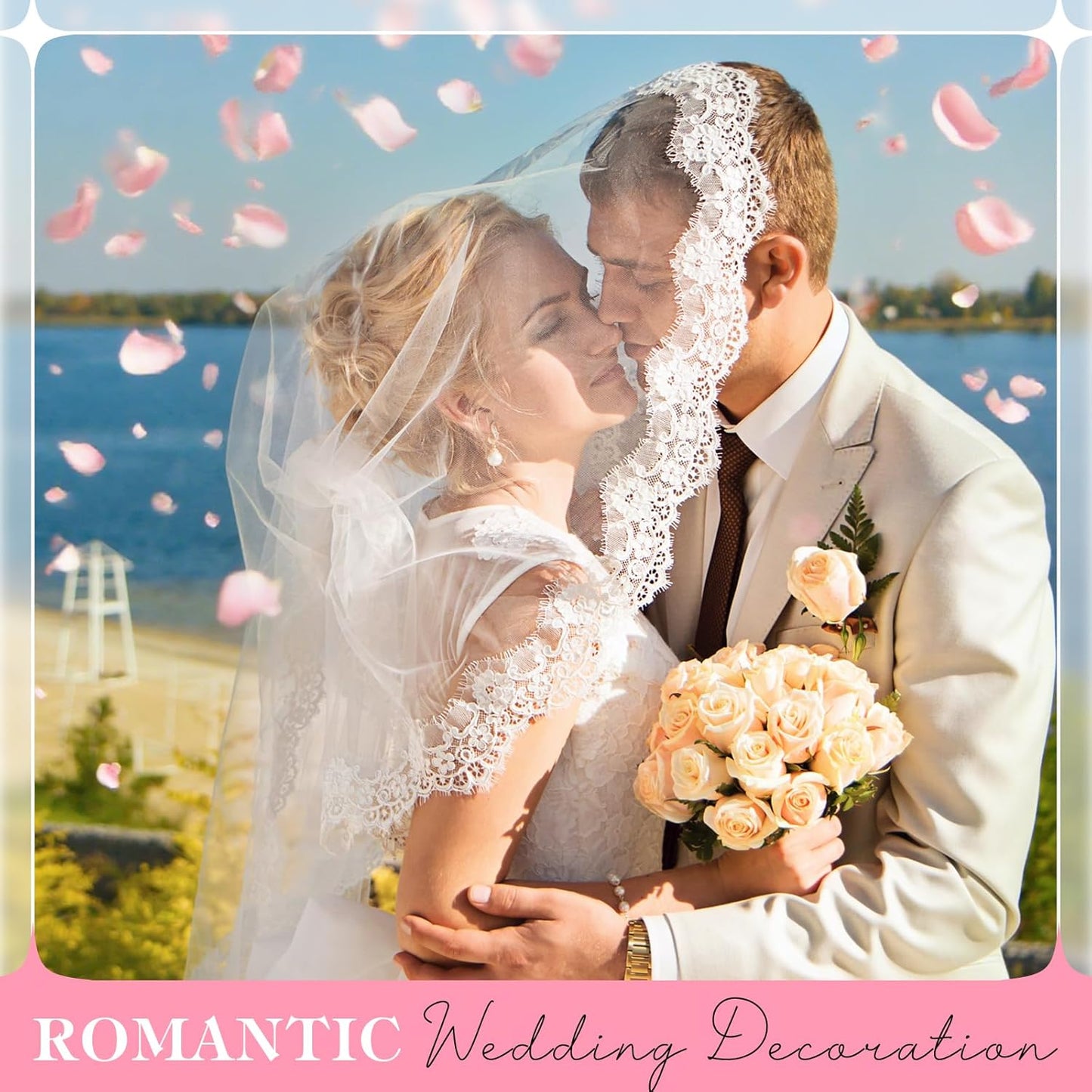 380 Pieces Real Light Pink Rose Petals Dried Rose Flower Petals for Wedding Will You Marry Me, Valentine's Day, Romantic Night,Wedding, Proposal, Anniversary, Event, Party, Special Night Decorations