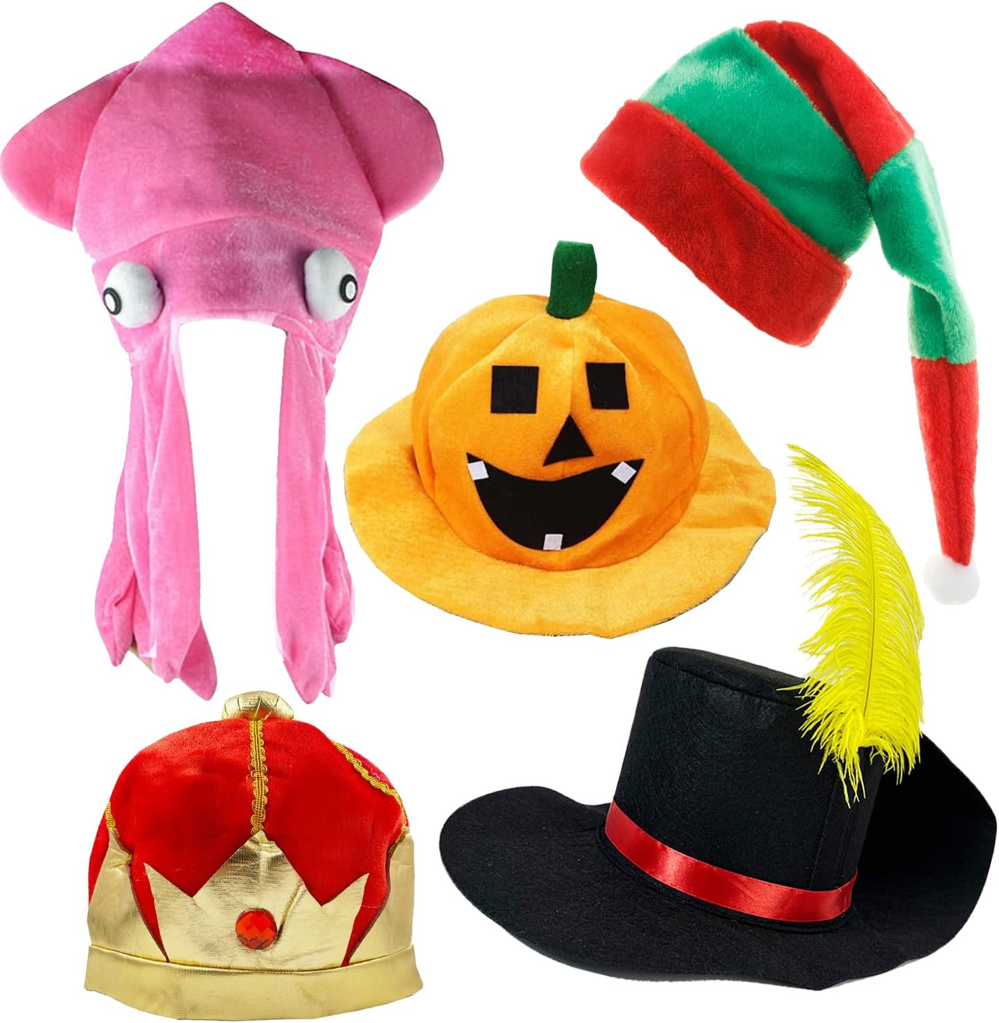 Bulk Premium Funny Hats, 24 Assorted Dress Up Costume Hat, Crazy Party Hats, Novelty Party Hats, Costume Hats for Adults, Teens, Photo Booth Prop for Graduation, Wedding, Birthday, Bachelorette, etc