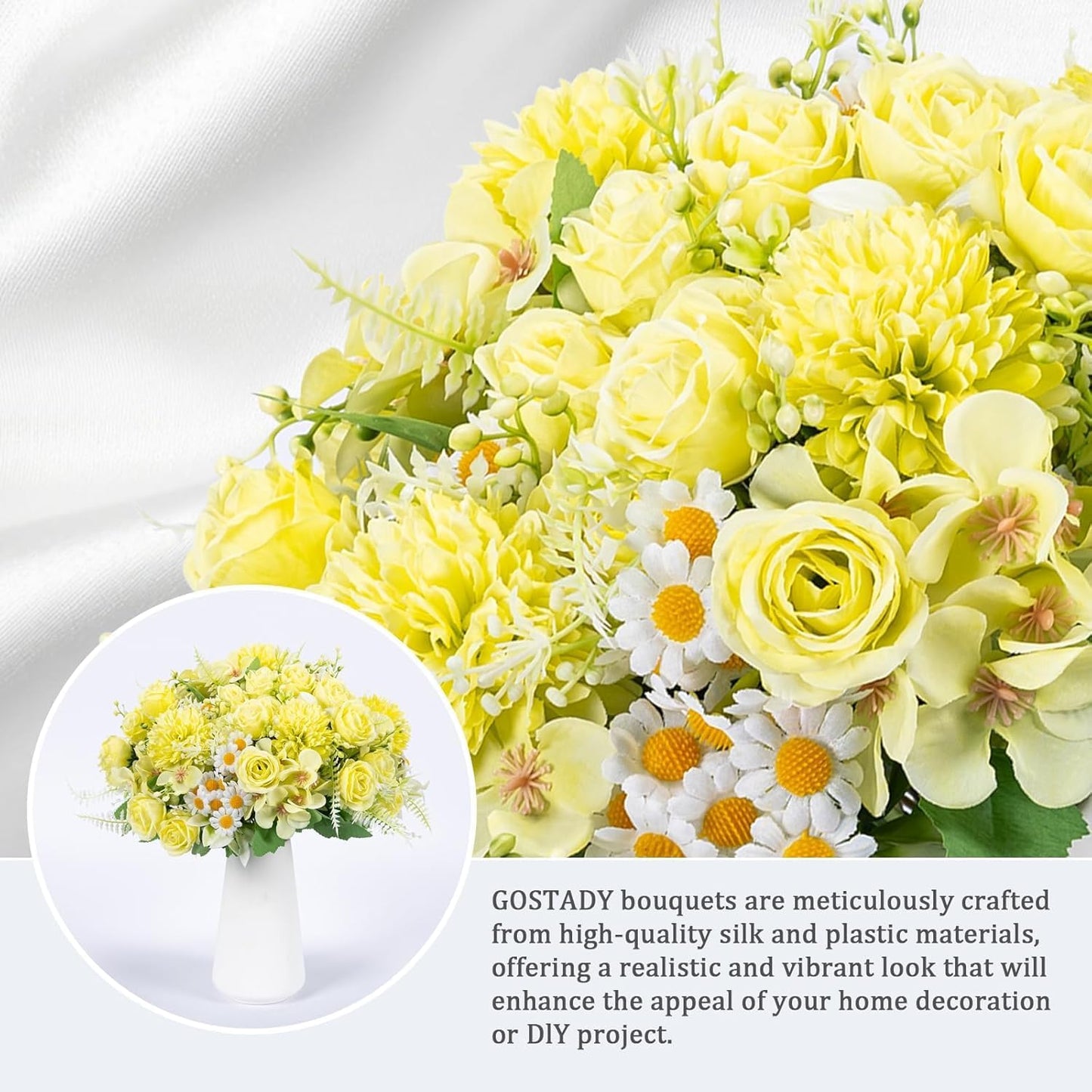 12 Packs Peonies Artificial Flowers,Silk Artificial Peonies Flowers Fake Peony Faux Floral Arrangements Bouquet for Centerpiece Table Wedding Party Home Decor Green