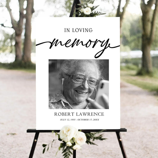 Celebration of Life Sign Board, Funeral Welcome Sign, In Loving Memory, Party Decorations, Memorial Sign, Funeral Program, Obituary Memorial Service, Funeral Décor