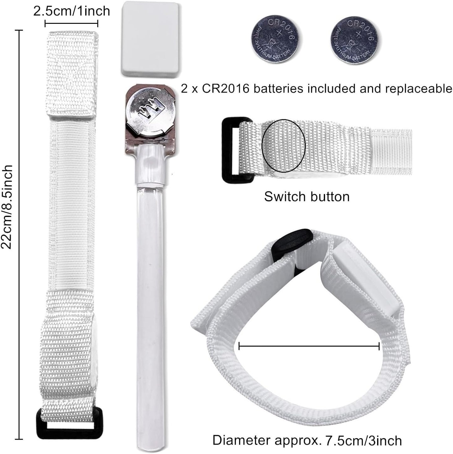 M.best 8pcs LED Light Up Bracelets Glow Flashing Wristbands Glow in The Dark Party Supplies for Wedding, Raves, Concert, Camping,Sporting Events, Party