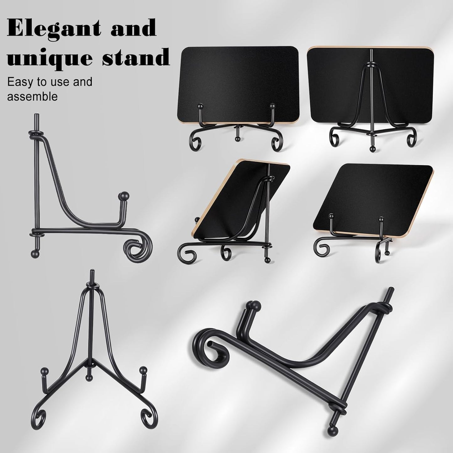 12 Pcs Mini Chalkboard Signs for Food Labels 4"x3"Small Chalkboards-Label with Metal Stand Buffet Food-Signs for Party Mini Chalkboard Signs with Stand for Party Bakery