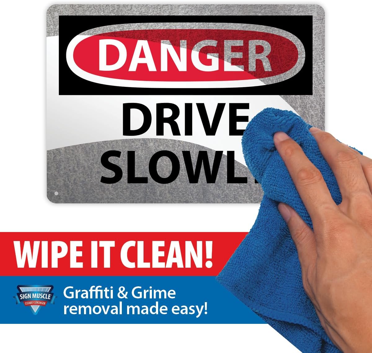 Custom OSHA Style Caution Sign 10" x 14" Plastic Sign, Customizable "Your Text Here", by AccuformNMC Made in USA