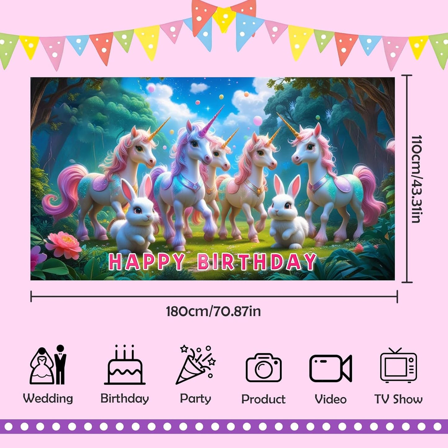 9Line 13L Helium Tank Up To 50 Latex Balloons,Helium Tank For Balloons At Home,50 12-Inch Pink&Purple Latex Balloons, 6Foil Balloons, 1Happy Birthday 5.9X3.6Ft Backdrop, 8 Accessory Tools