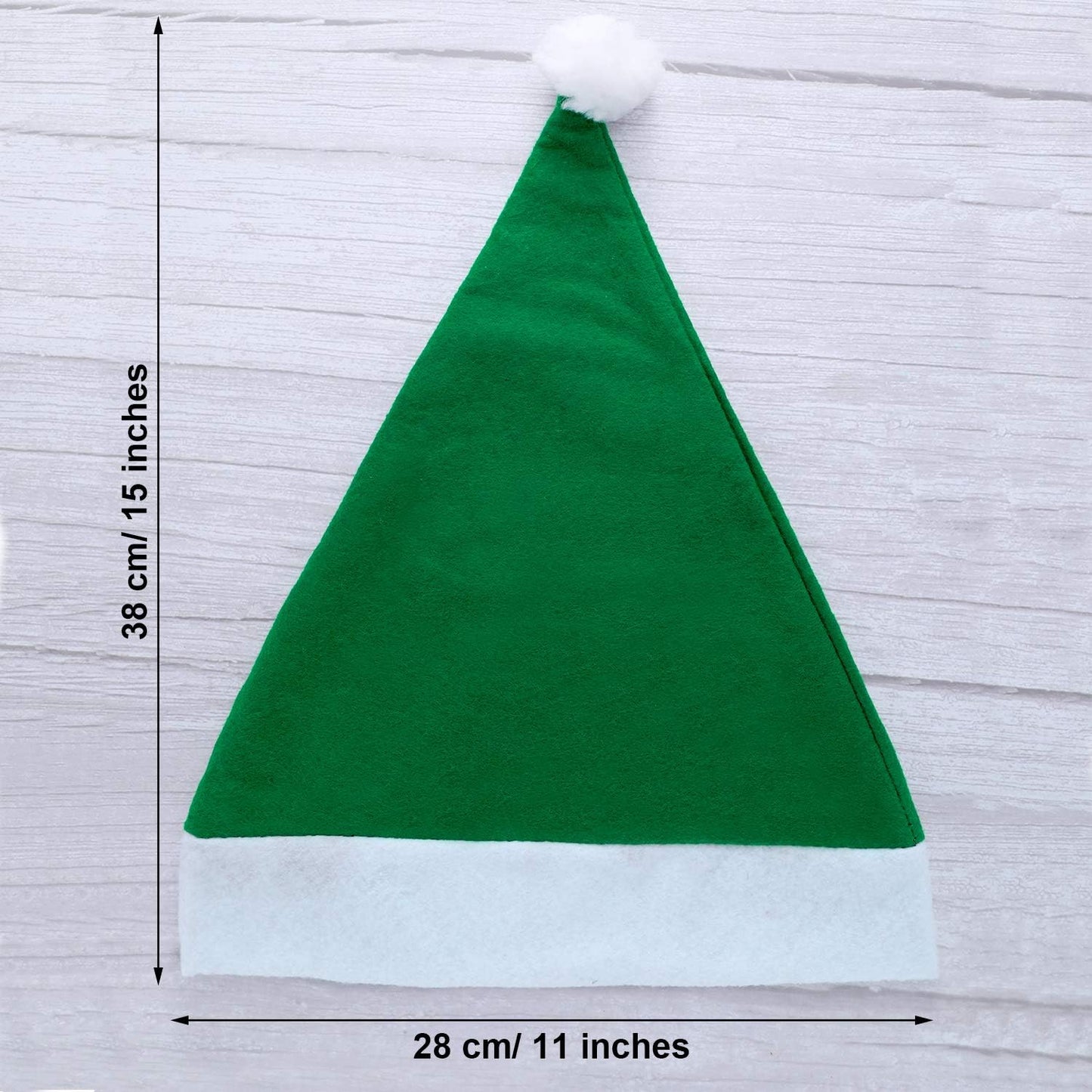 SATINIOR 12 Pieces Santa Hats Christmas Non Woven Fabric Hat for Holidays Xmas Party Supplies