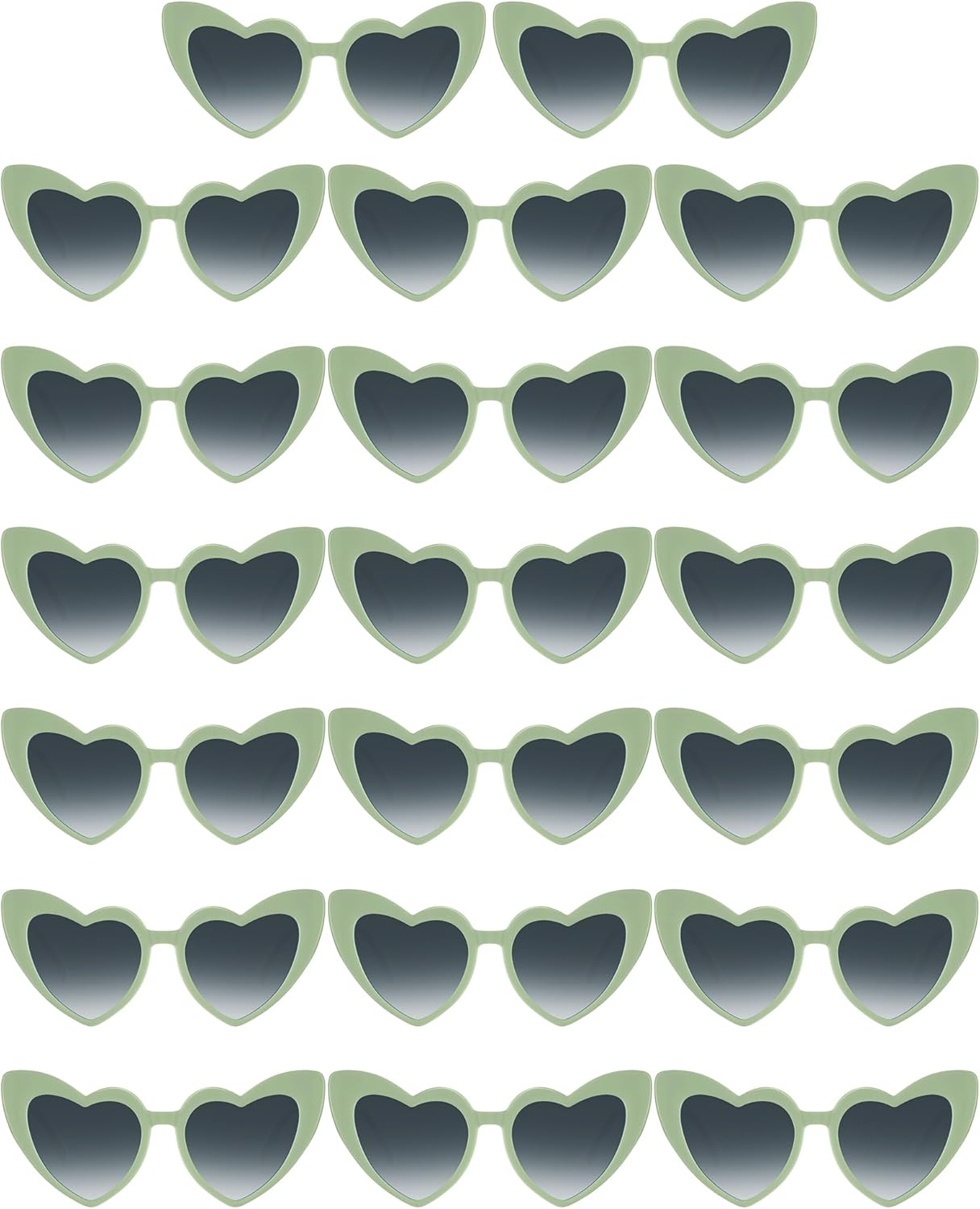 Flutesan 20 Pairs Retro Heart Sunglasses Vintage Cat Eye Heart Glasses Women Bachelorette Bride Sunglasses Bulk