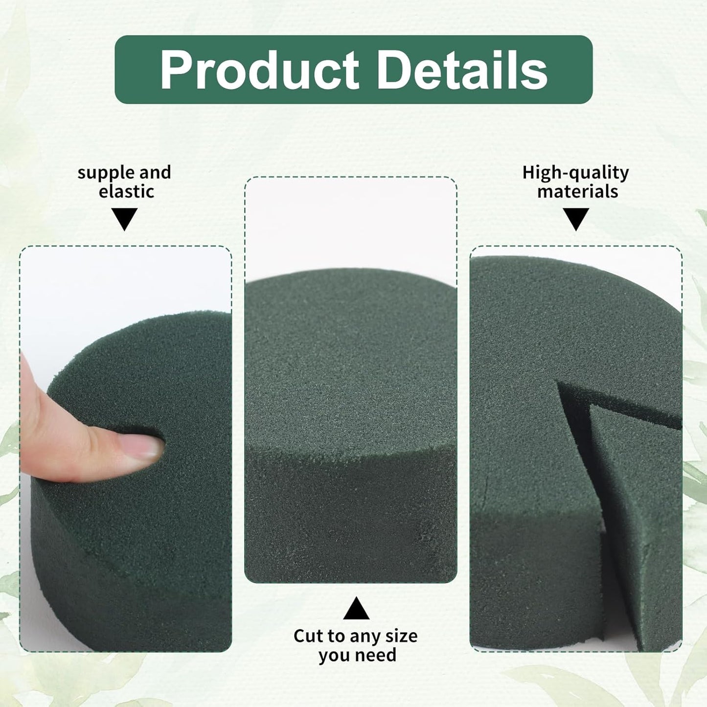 Phinus 2 PCS Styrofoam Block, Floral Foam Block Measures 6 x 1.57 inches, Flower Foam Can Be Used for Artificial Flower Arrangement DIY Crafts, Birthday, Prom, Church, Etc