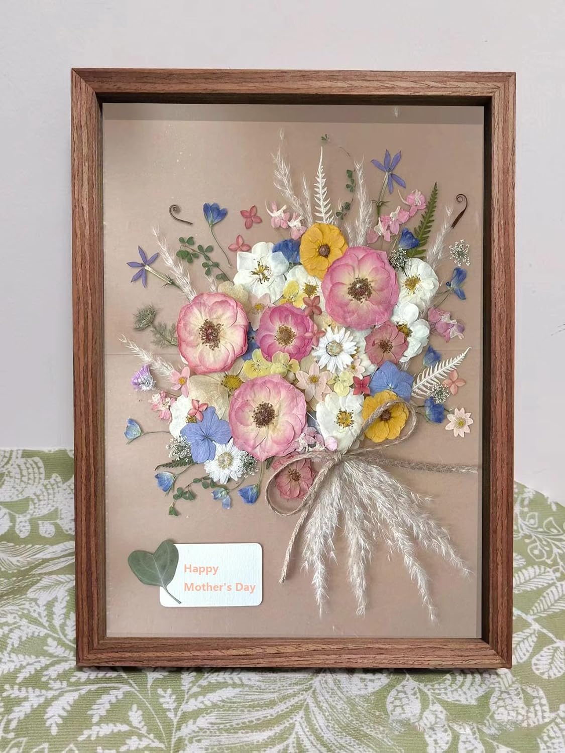 AHTONG 14 Types Pink Dried Pressed Flowers for Craft, Leaf Plant Herbarium for Resin Molds Jewelry Making Floral Decors (Peach Fuzz)