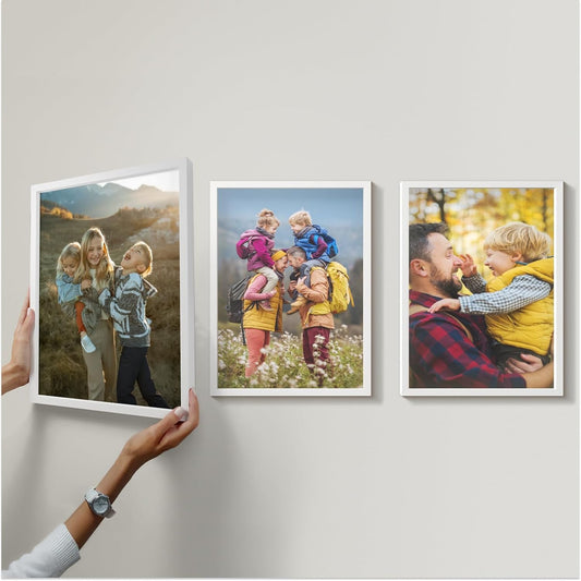 Mixtiles Official - Custom Photo Tiles - Personalized Printed Photos - Magnetic Wall Frames - Adhesive Sticker, No Nails - Various Sizes and Frames - large-set-Tile - Clean Frame