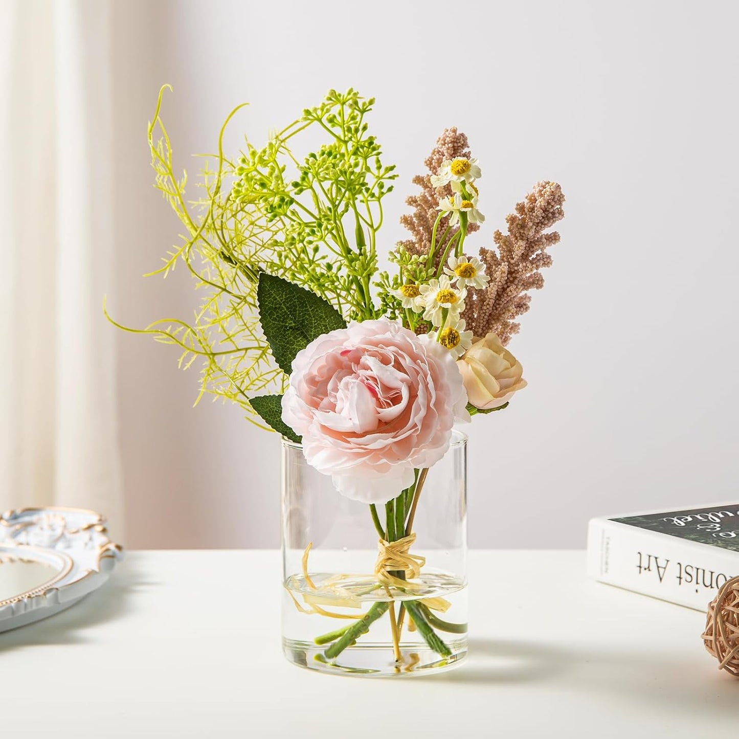 12pcs Glass Cylinder Vases for Centerpieces - 4 Inch Small Flower Vase for Wedding Decorations, Clear Glass Flower Vases Floating Candle Holder for Table Centerpiece Wedding Home Décor