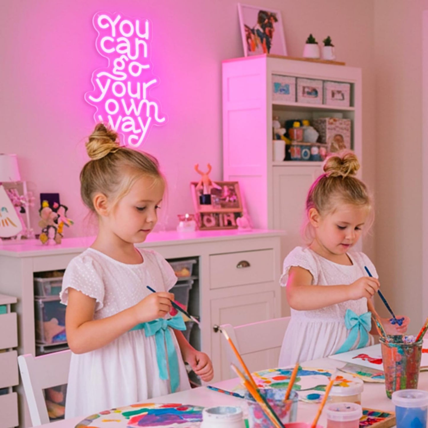 You Can Go Your Own Way Neon Sign,Neon Signs for Wall Decor,Motivational Pink LED Wall Light for Girls Bedroom,Teen Room,Dorm Decor,Neon Aesthetic Sign,Gift for Girls,USB Powerd Dimmer Switch